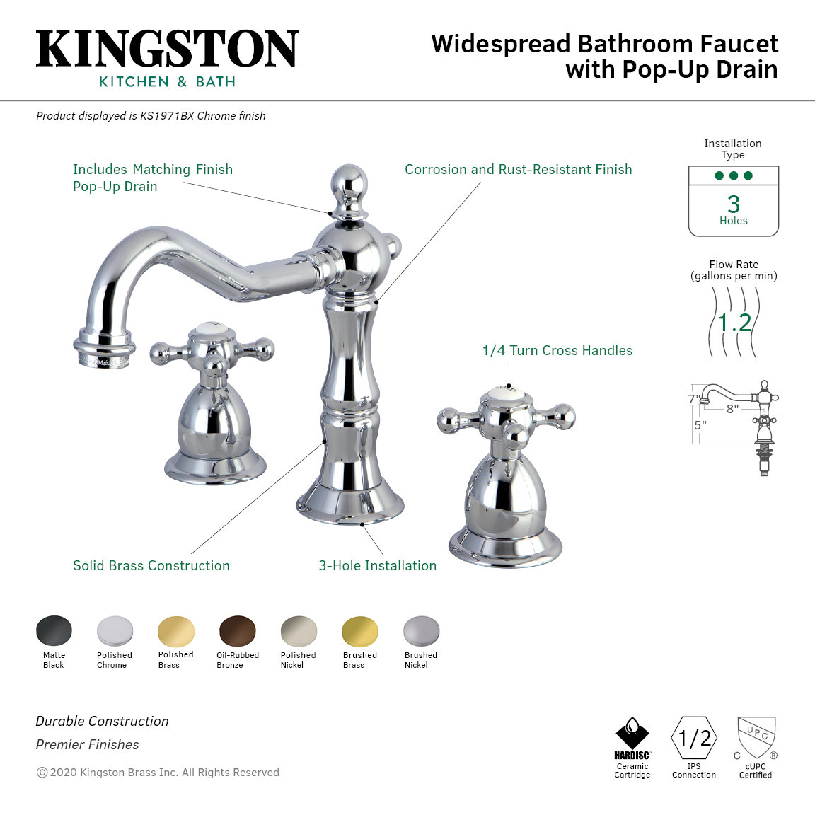 kingston-brass-heritage-small-cross-handle-widespread-bathroom-faucet